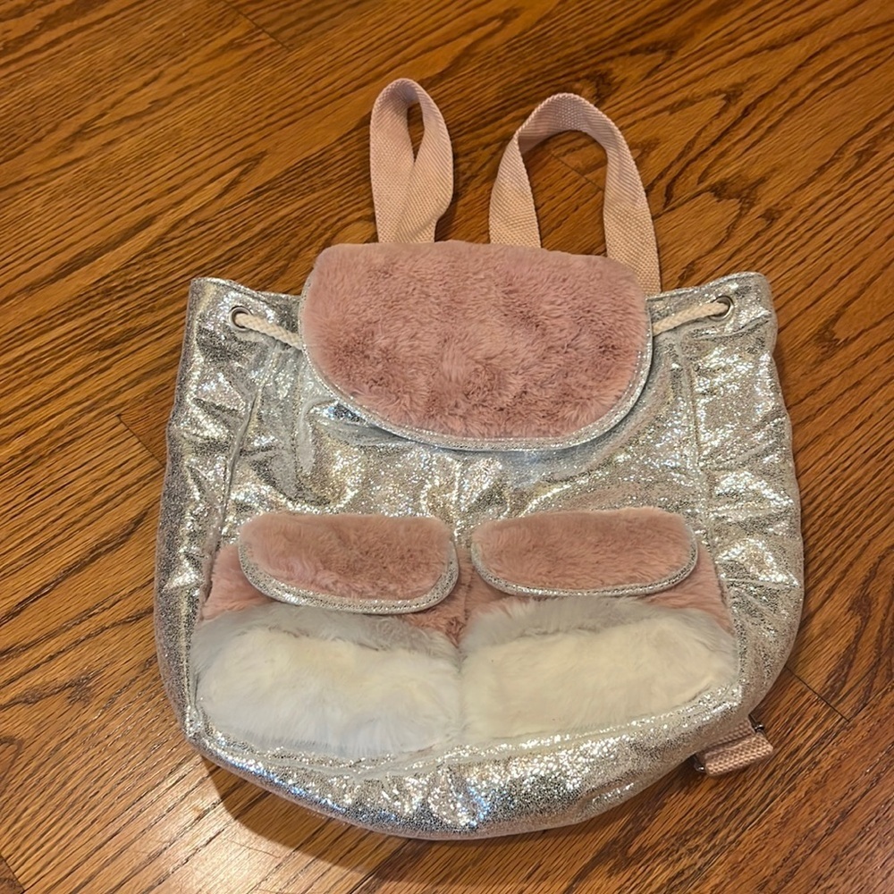 Zara Girl’s Sparkle Fuzzy Backpack
